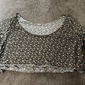 Vintage Cropped Floral Shirt